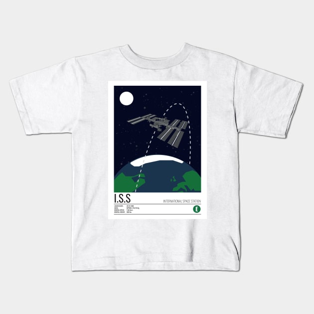The International Space Station Kids T-Shirt by Walford-Designs